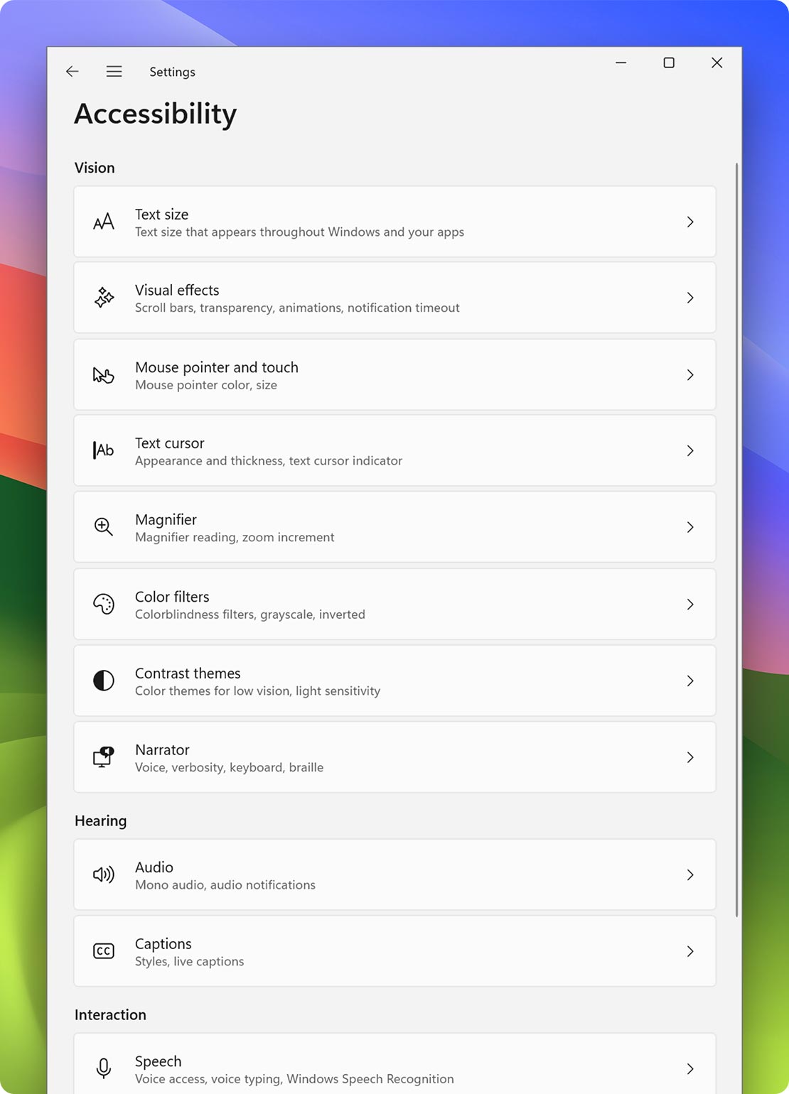 Key accessibility features