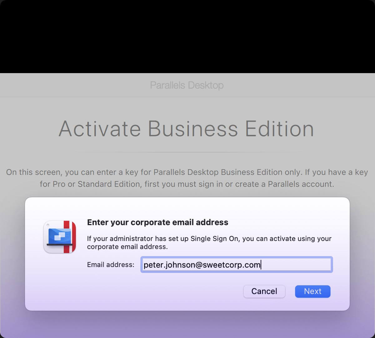 SSO/SAML authentication for employees using Parallels Desktop